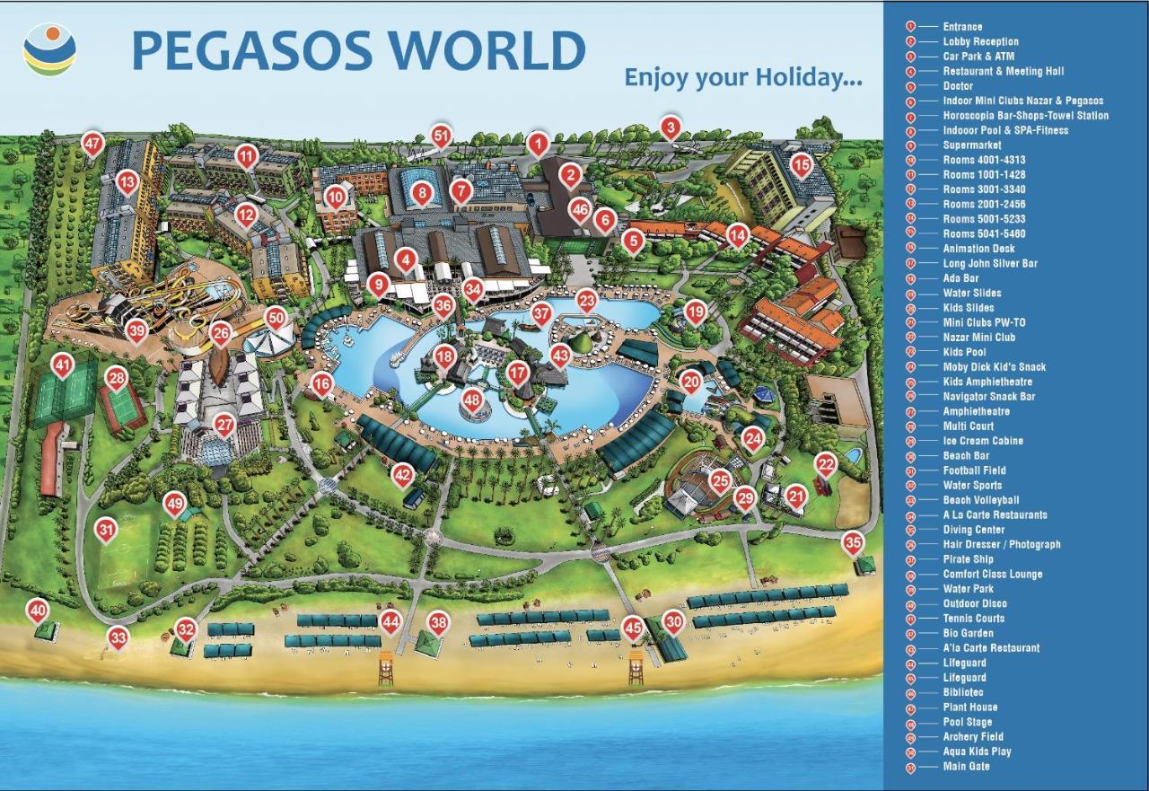 Aqi Pegasos World Hotel Side Ngoại thất bức ảnh